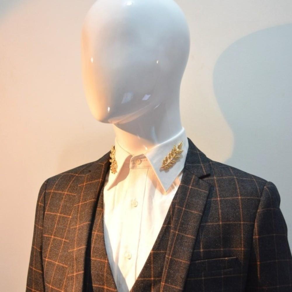 Gold Silver Collar Pin Rhinestone Brooch Collar Brooch New Vintage Sweater Pin  Clothing Accessory