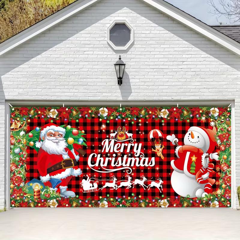 2D Festive Red and Black Christmas Photography Background 47.2x31.5inch/120*80cm