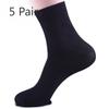 5 Pairs of Men's Summer Thin Business Breathable Mid Calf Stockings