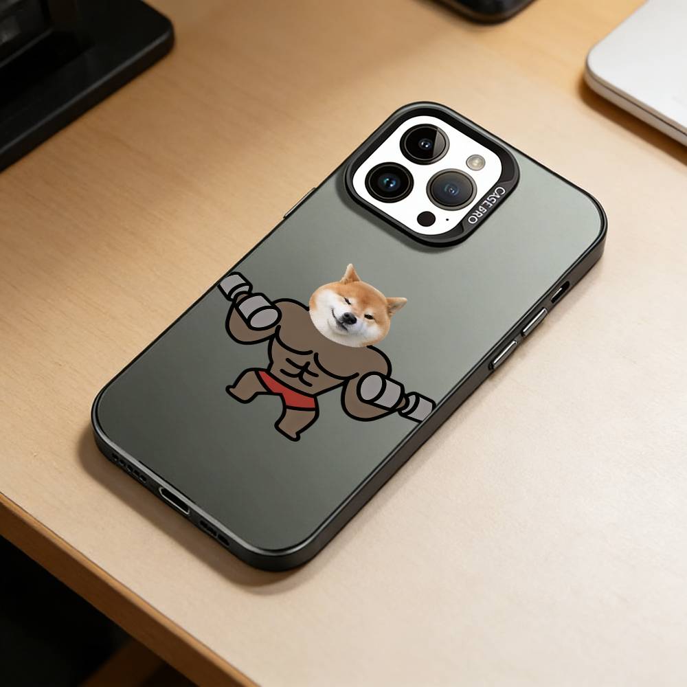 Cartoon Muscle Animals  Phone Case For iPhone 17,16,15,14,13,12,11 Plus,Pro Max,XS,Colorful Silver Phone Case Funda Cover