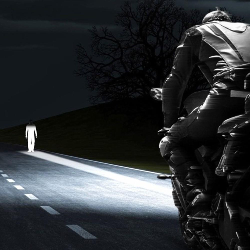 Shock-proof Motorcycle LED Spotlights Dual Color Lights Three-eye Lens  Driving Light