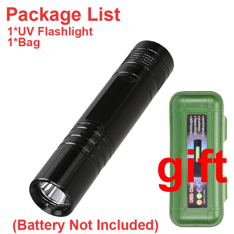 UV Flashlight 395nm,Ultraviolet Black Light Torch,Pet Urine Detector & Scorpion Finder,Portable UV Lamp for AAA Battery,UV Light