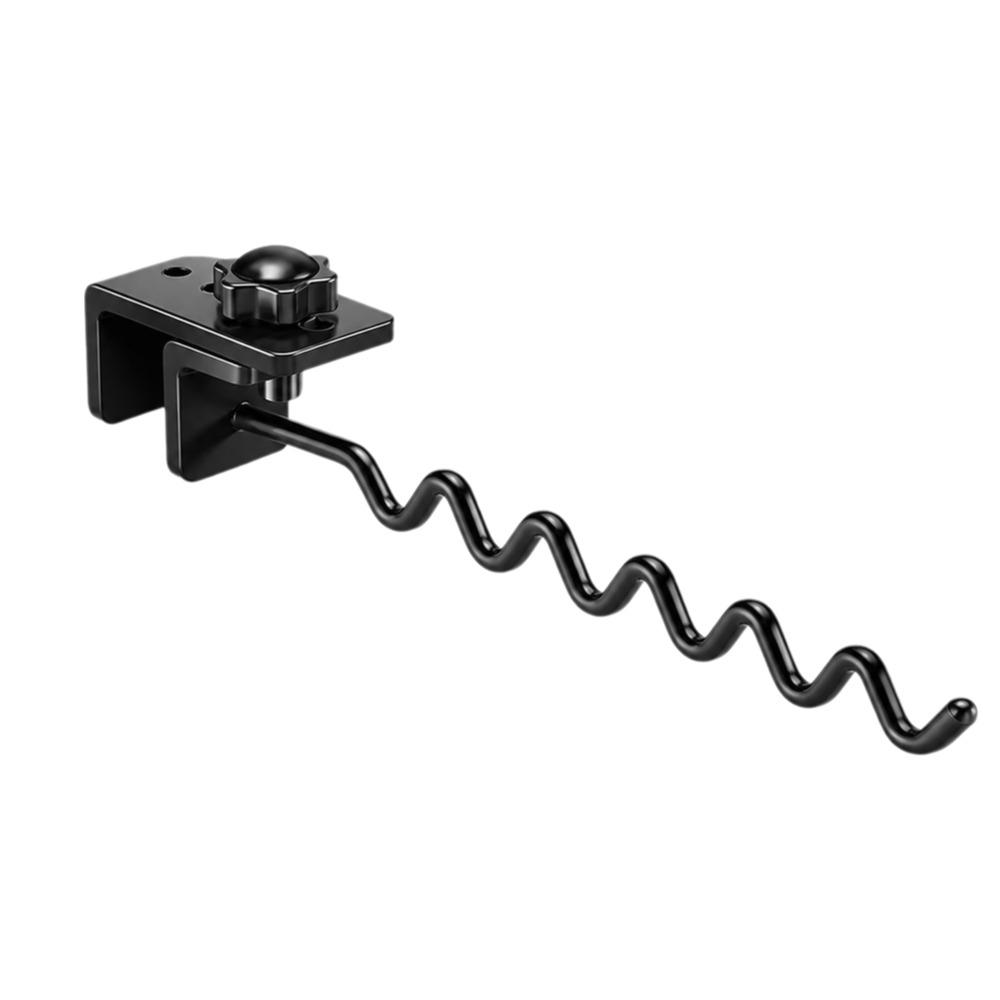 Space-Saving Clamp-On Clothes Rack Wavy Hanger Slots Hanging Clothes Rail Window Railing Use