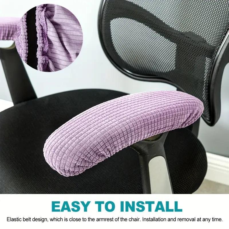 1pair Office Chair Armrest Cover Removable Elastic Washable Fabric Elastic Half Pack for Office Chair Armrest