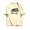 Arctic Monkeys Band Printed Tshirt Y2k Casual Unisexga Style Summer White Short Sleeve Breathable Unisex Tops