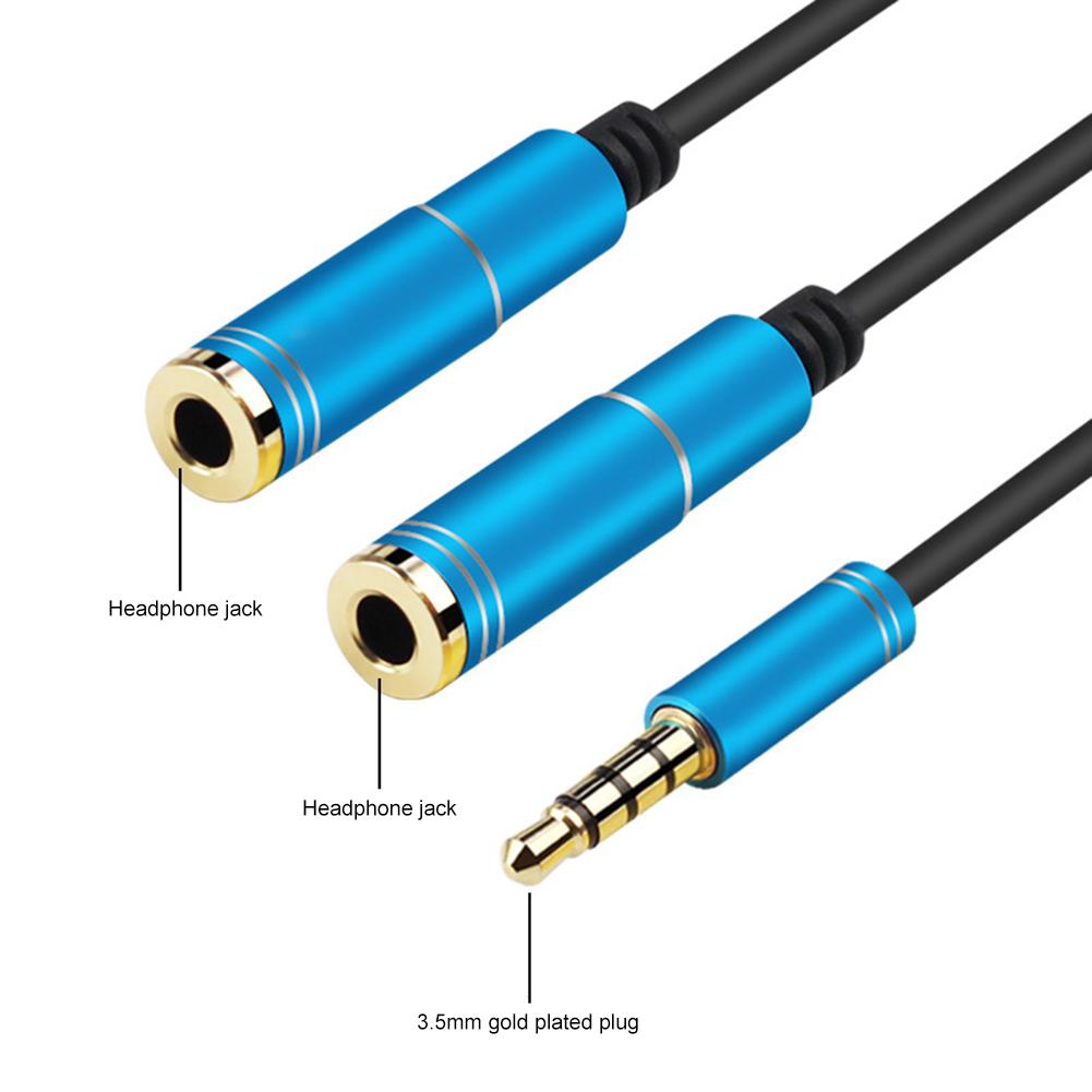 3.5mm Audio Splitter Cable 3.5mm Male To 2 Port 3.5mm Female with Mic 3.5mm Extension Aux Cable Adapter