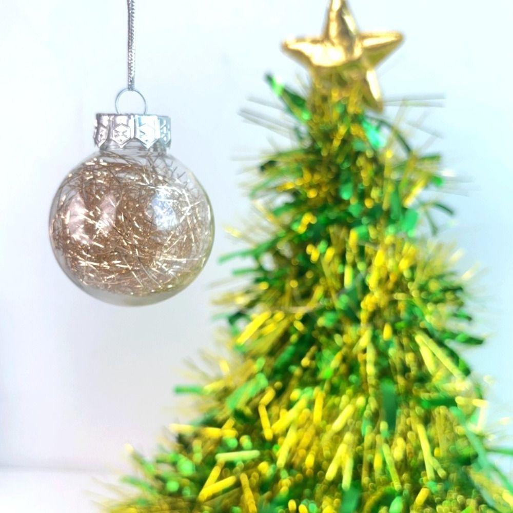 6cm/8cm Clear Christmas Balls Pendant Round Xmas Tree Pendants  Holiday Party Decorations