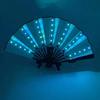 Halloween Carnival Party Lighting Supplies 10Inches Led Neon Light Rave Fan Folding Luminous Fan Glowing In The Party