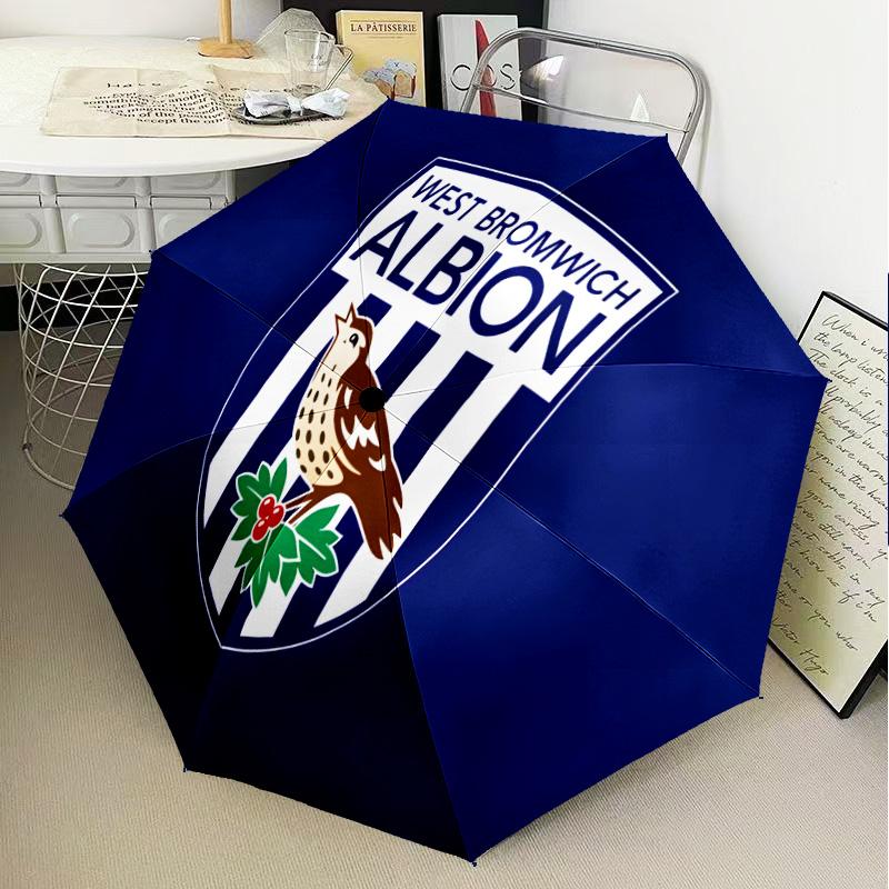 Bromwich Albion  Automatic Folding Umbrella - 8-Rib Travel Umbrella with Auto Open/Close & Portable Gifts for Holidays or Birthdays