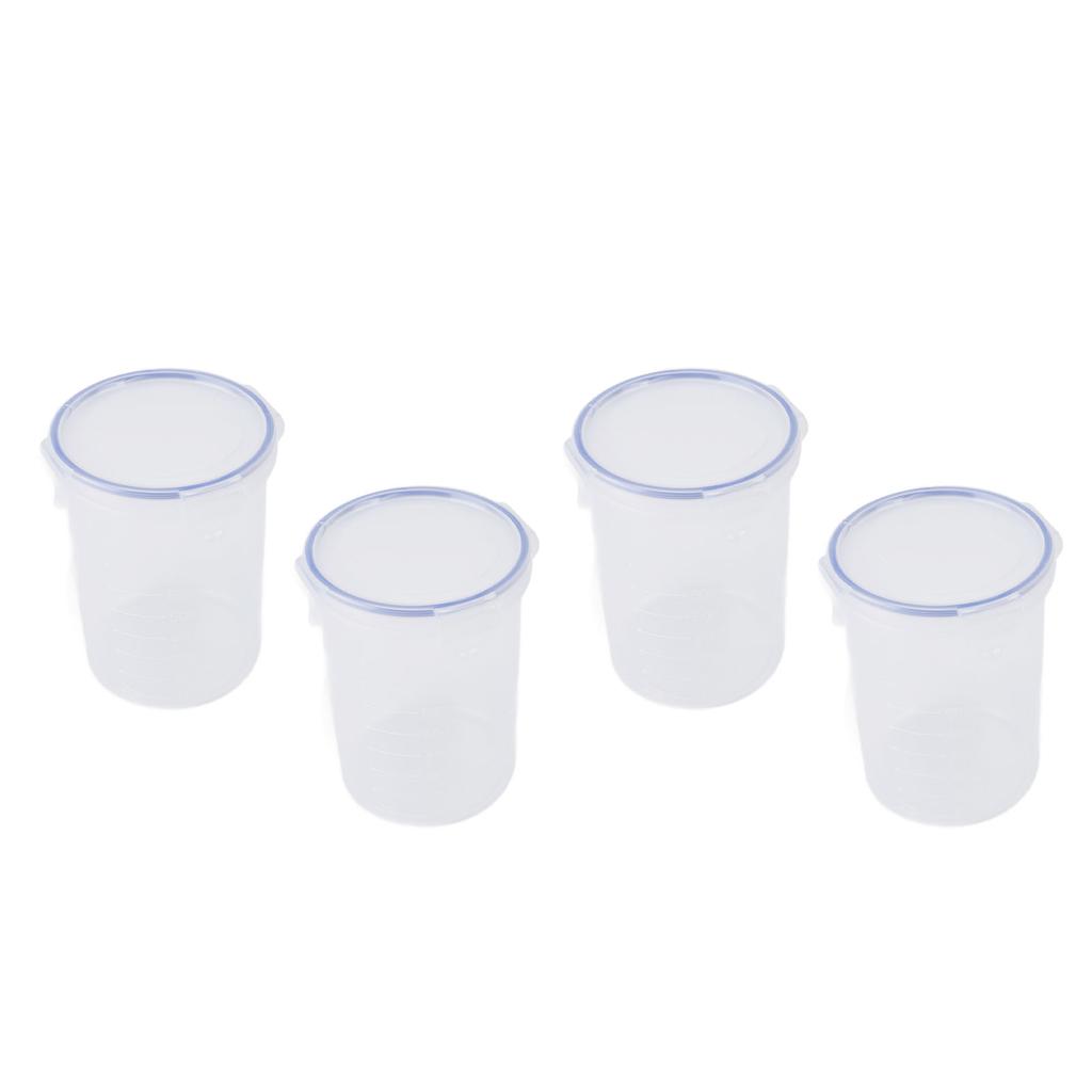 Paint Container Set 1000ml Airtight Transparent Paint Storage Cup with Mixing Ball Paint Brush for R