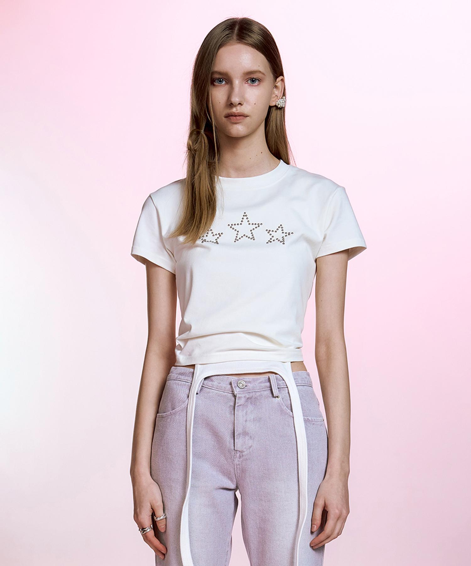 Slow Garments Star Point Stud Short Sleeve Blue/Free