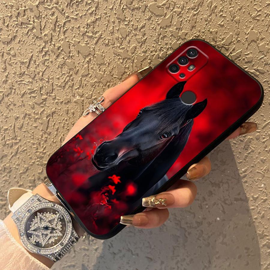 Case for Motorola Moto G50 G51 G73 G60s G53 G30 G52 Edge 20 Pro 30 Lite G71 G22 Edge40 G32 Phone Cover Cool Horse