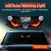 Demon Eye Car Warning Light Solar & Type-C Dual Charging Flashing Safety Lamp Suction Cup Mount Rear Window Cool Auto Decoration