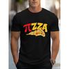Pi Day Pizza Graphic Tee for Men, Casual Cotton Short Sleeve Shirt for Math Enthusiasts and Pizza Lovers