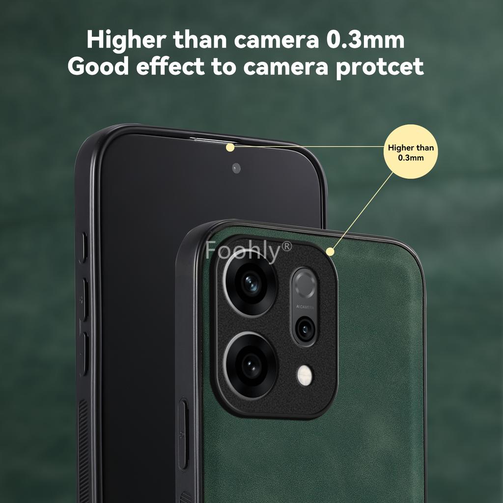 Nubuck Leather Magnetic Case for OPPO Reno 14 Pro 14F Reno14 F 5G Ren Protective Cover Shockproof Back Shell Coque Capa Fundas