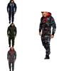 Hooded Men's Long Sleeve Camouflage Onesie Jumpsuit For Casual Wear**