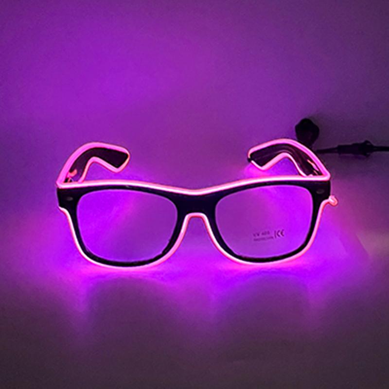 Festival Glowing Glasses With Lights Birthday Luminous LED Party Glasses Bar Club Props Fluorescent Neon Glasses Supplies