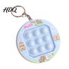 Stress Relief Keychain Push Bubble Game Console Mini Popping Fidget Toy Machine Backpack Bag Purse Charm Party Favors