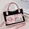 Creative Gift Transparent Cute Ita Bag PU DIY Display Shoulder Crossbody Bag Harajuku Y2K Lolita Handbag Women