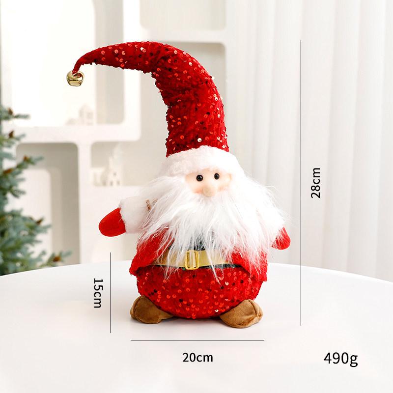 Santa Claus, Snowman, and Reindeer Christmas Ornaments for Festive Atmosphere Velvet