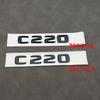 3d ABS Chrome Black Logo C220 Emblem Letters Car Trunk Badge For W204 W205 C 220 C220 Sticker Accessories