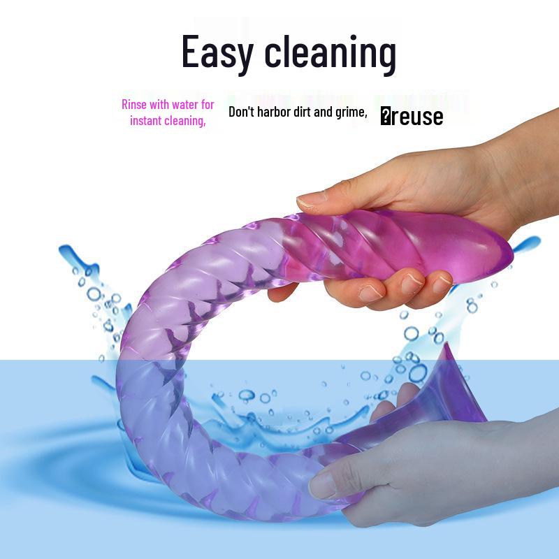Silicone Spiral Backdoor Beads Plug - Erotic & Soft Masturbation Toy.