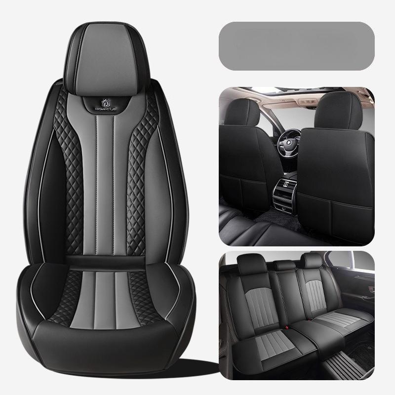 Universal Fit Five-Seater Car Seat Covers | Durable Faux Leather, Non-Textile Material, Sponge Filled, Suitable for All Vehicle Models