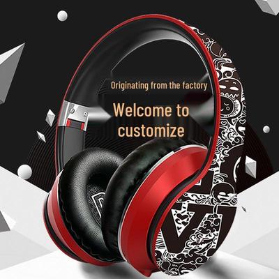 Graffiti Style Bluetooth Headphones with FM, Card Slot, and Heavy Bass