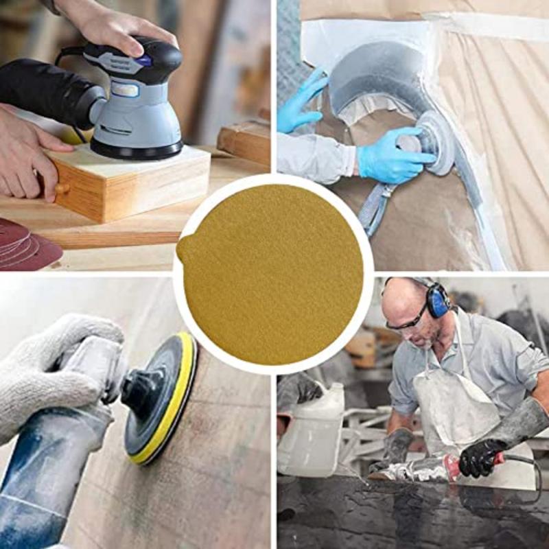 50 Stück Schleifscheiben, 6 Zoll Schleifpapier mit selbstklebender Rückseite, rund, selbstklebendes Schleifpapier für die Holzbearbeitung, Metalllackierung, Automobilarbeiten
