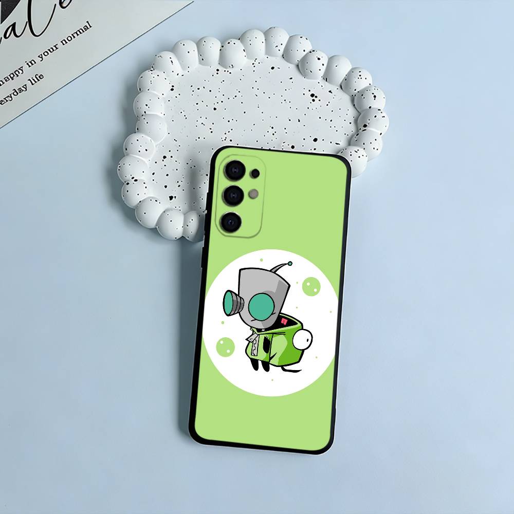 Cartoon Invader Zim Gir Black Soft Silicone Phone Case for Samsung S25, S24, S21, S22, S23, S30, Ultra, S20, Plus, FE, Lite
