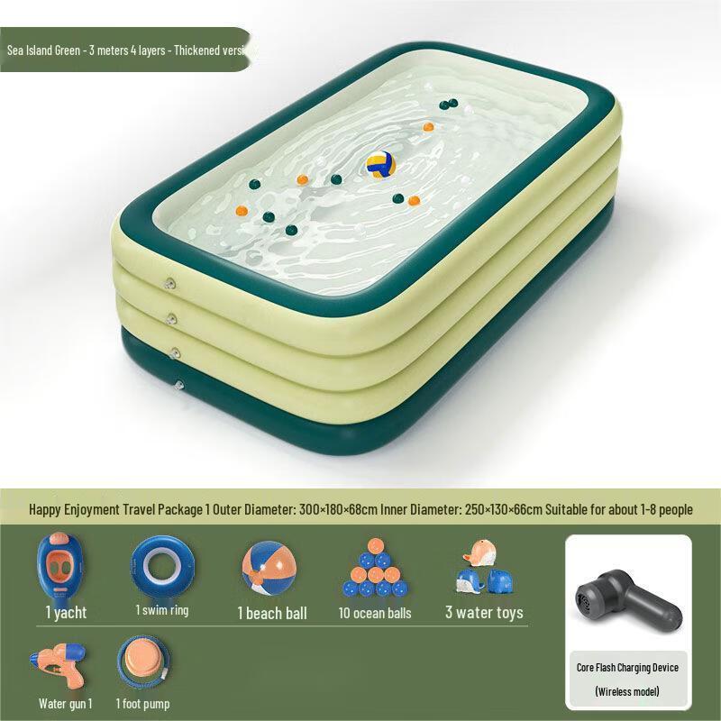 WEZHO Inflatable Family Swimming Pool