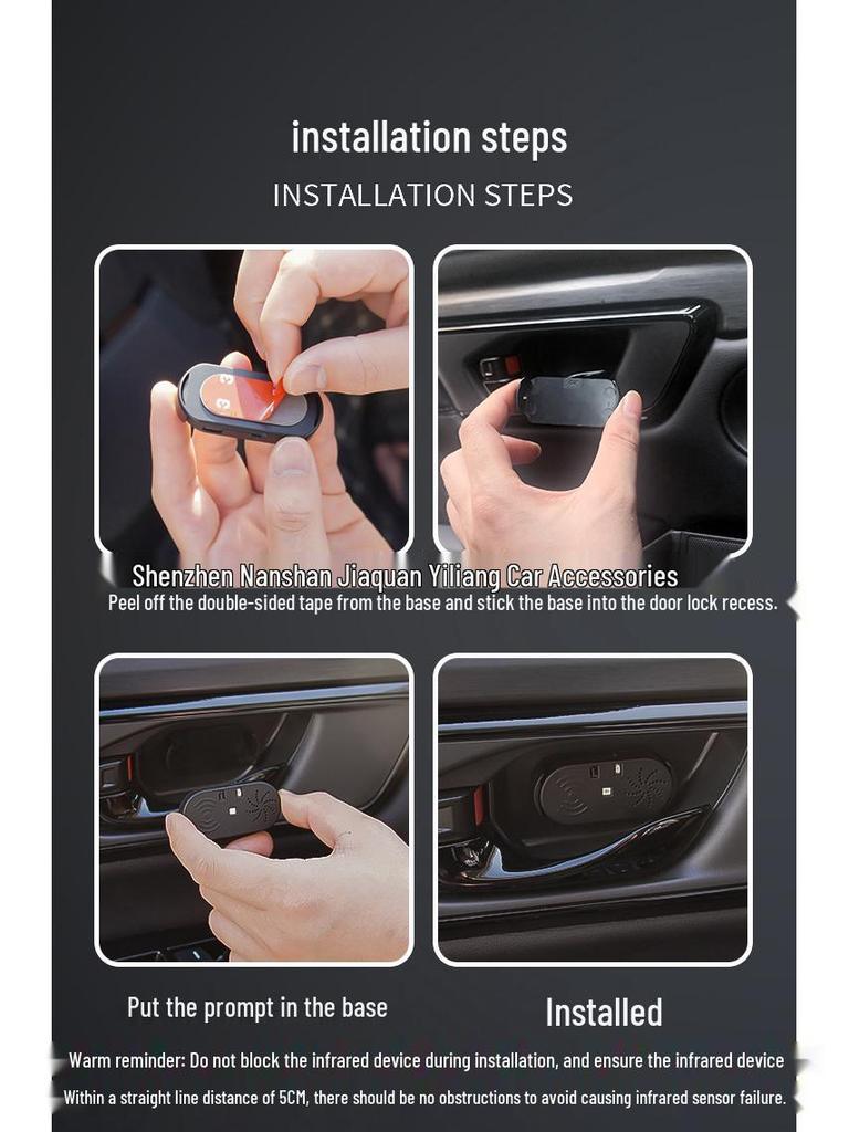 Automatic Car Door Voice Reminder & LED Warning Light