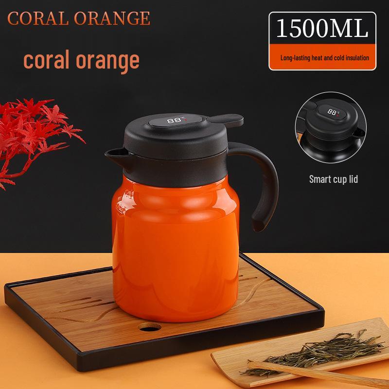 Large Capacity Smart Insulated Tea Brewer - 304 Stainless Steel Stewing Pot for Home or Office Use