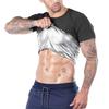 Men's Short Sleeve Sweat-Inducing Body Shaper: Plus Size Waist Trainer and Fitness Abdomen Control Suit