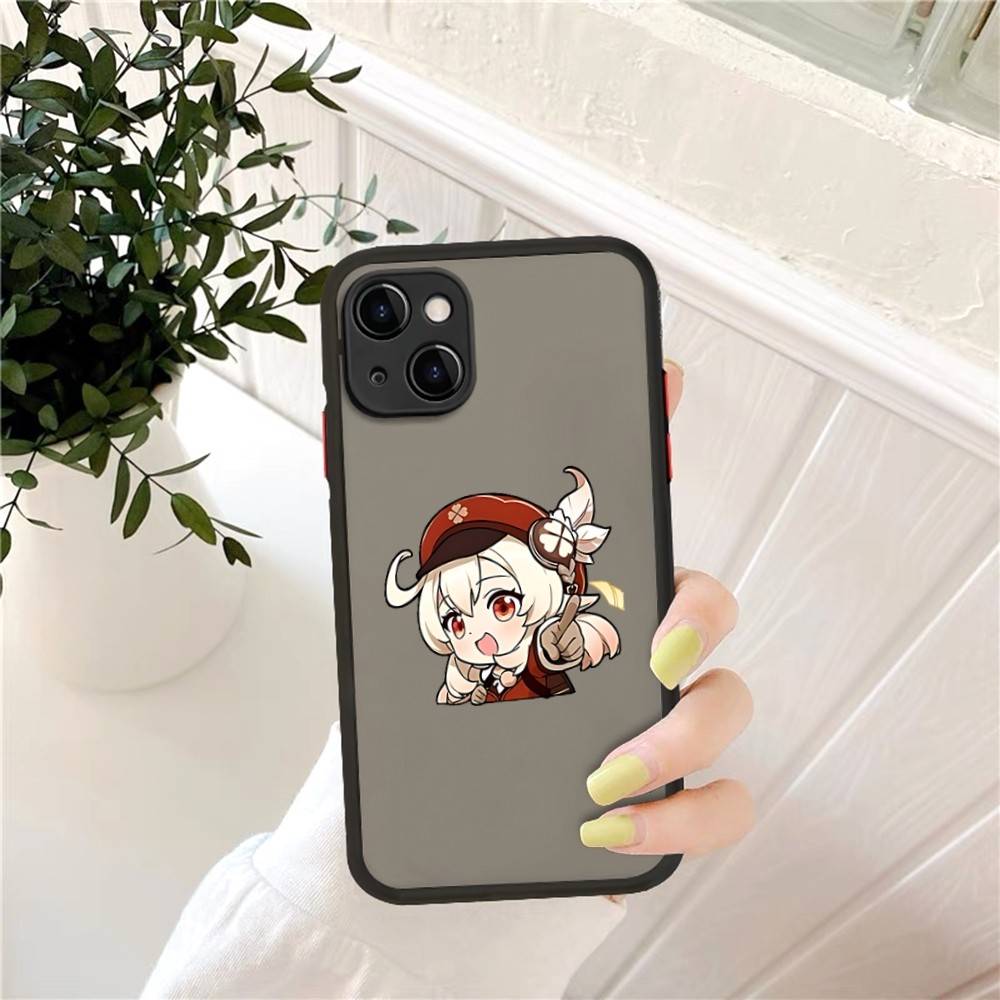 Anime Genshin Impact Phone Case For IPhone 14 11 12 13 Mini Pro Max 8 7 Plus X XR XS MAX Translucent Matte Cover
