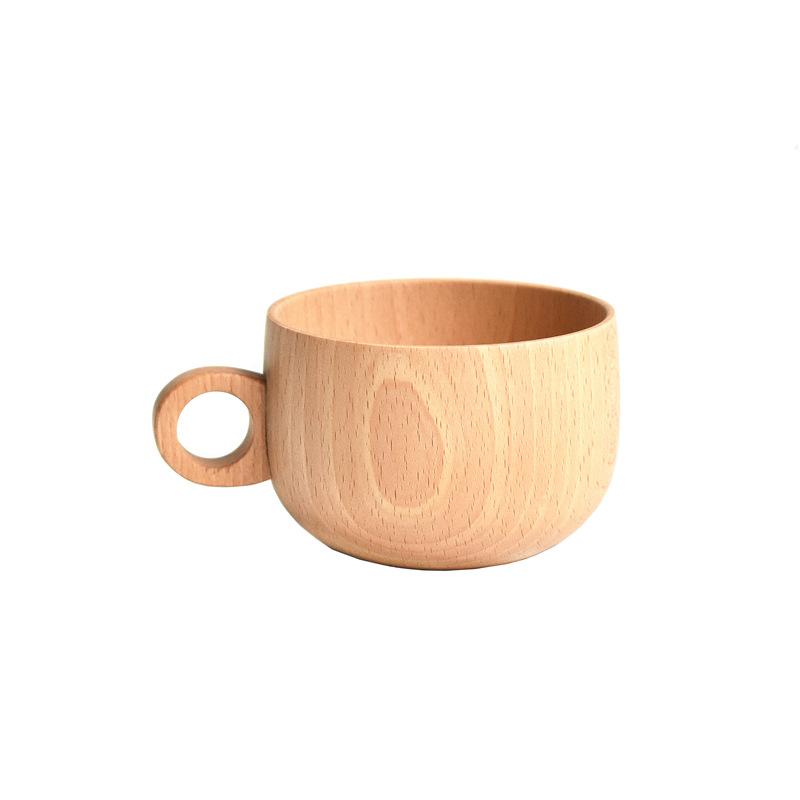 Portable Wooden Coffee Mug Cup Spoon Coaster Eco Friendly Serving Tableware Flatware Set for Office Desk Drink Coffee or Tea