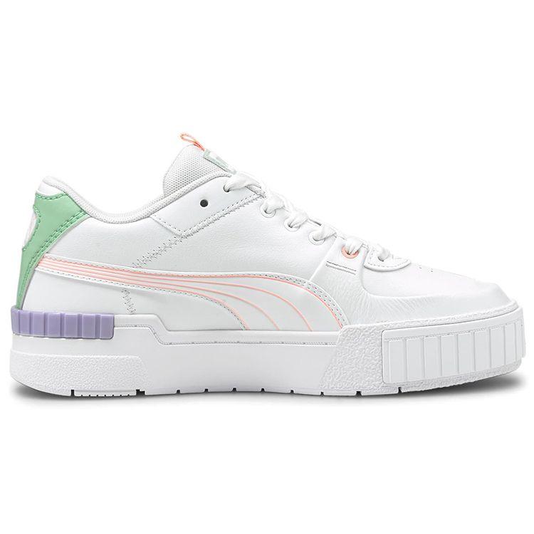 Puma Women's Cali Sport Platform Sneakers White Elektro Peach 375051-01