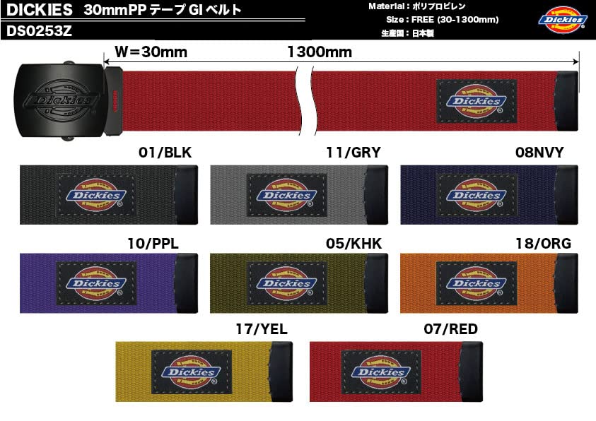 Dickies Nylon GI Belt (Black)