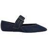 Zara Lightweight Trendy Fashion Simple Buckle Decor Denim Ballet Flat Casual Shoes Women Flats Blue 13589510-38