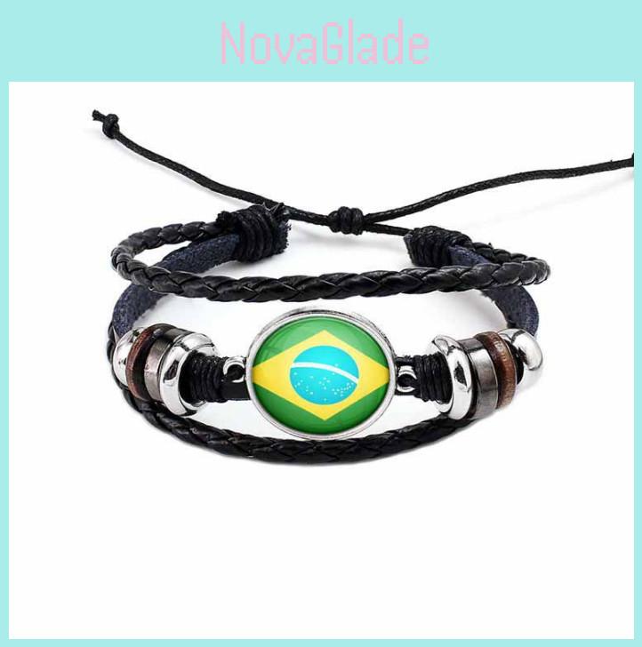 Manwomen Creative National Flag Exquisite Bracelet World Cup National Flag Bracelet