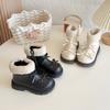 Baby Meisjes Winter able Ronde Neus Schattige Strik Comfortabele Rits Korte Laarzen Kinderen Casual Plus Fluweel Warm Sneeuwschoenen
