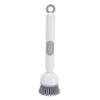 Dish Brush with Detergent Dispenser Adjustable Angle Rotating Scrub Brush for Pots Pans Kitchen Cleaning Brush for Sink