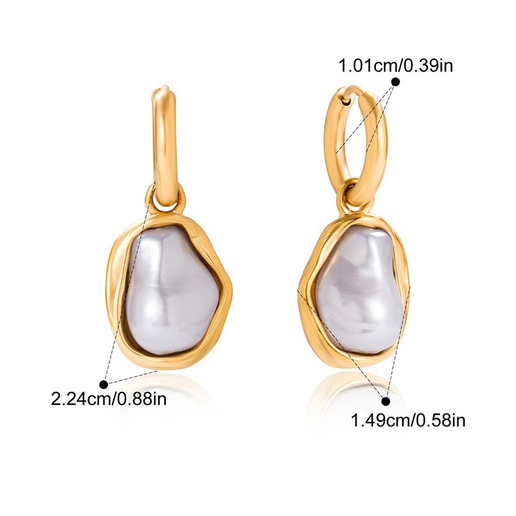 Yori Hot Style Resin Pearl Drop Earrings Waterproof Metal 18K Gold Plated Simple Daily High Quality Jewelry Gift 2025