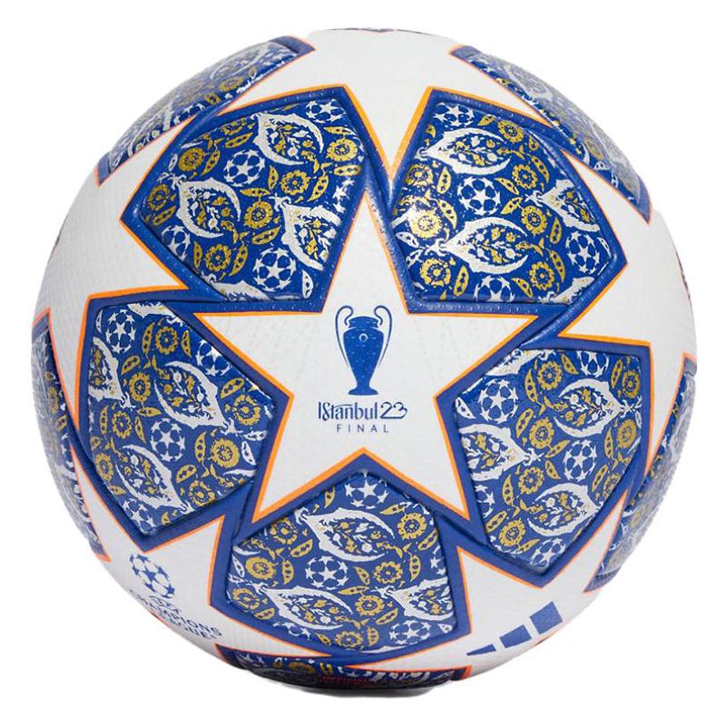 

Adidas Size 5 Soccer Ball Pu Unisex White/Royal Blue/Fluorescent Red/Metallic Silver/Gold HU1576 Size 5 Ball