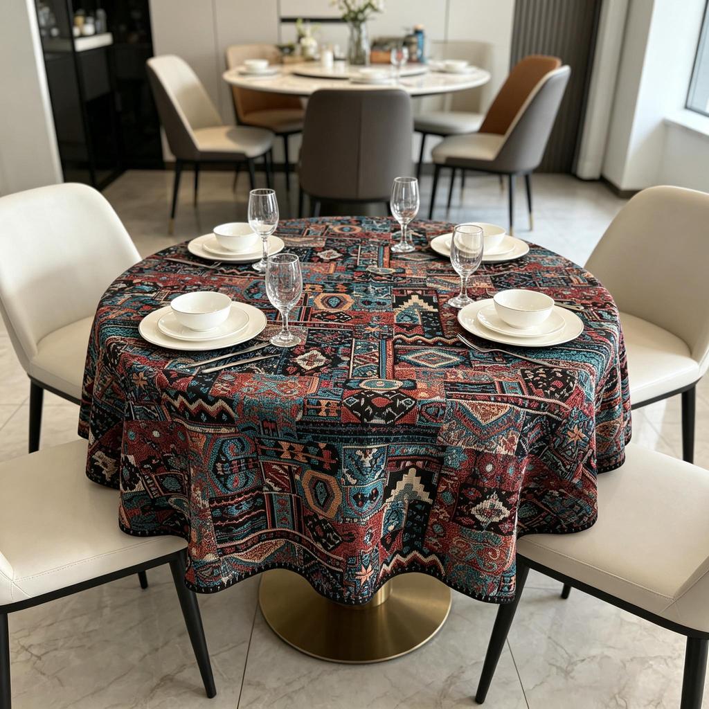 Mobili da Cucina e Sala da Pranzo Cura Protezione Tavolo Rotondo in Cotone Piccolo Durevole Tovaglia