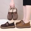 Women's Cotton Shoes Winter New Outdoor Non Slip Comfortable Platform Casual Shoes Fashion Buckle Strap Vintage Plush Warm Shoes