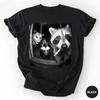 Trash Panda Night Crew Shirt, Funny Raccoon Opossum Skunk Tee, Feral Goblincore