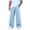 Pantalon de survêtement décontracté à jambe droite de couleur pour homme