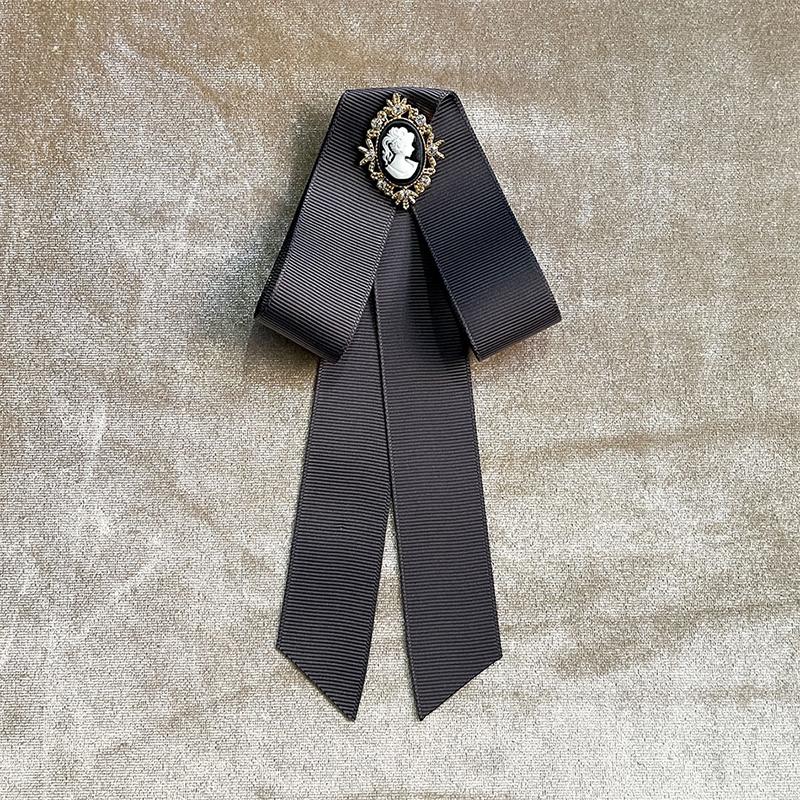 Women New Ribbon Bow Tie Beauty Head Bow Brooch Blouse Collar Pin Brooch Bowknot Shirt Bow Tie Corsage Pin Accessories