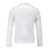 Men Tops Designer PU Leather Biker Jacket Motorcycle Coat Zip Up Outwear